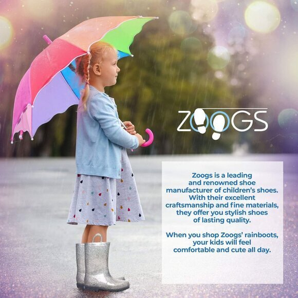 Kids Glitter Rain Boots - Silver - Picture 2 of 7